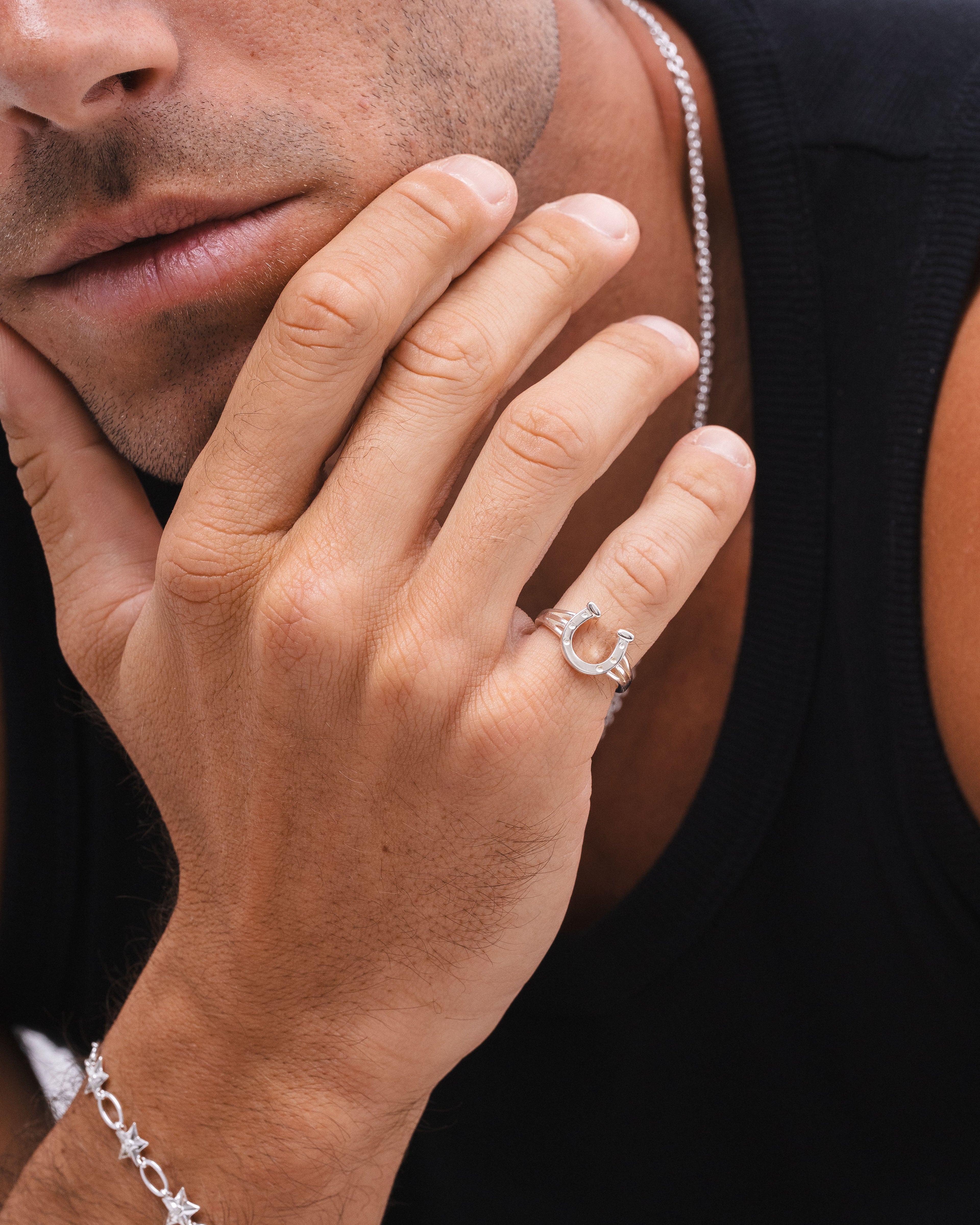 Horse Shoe Ring - Silver