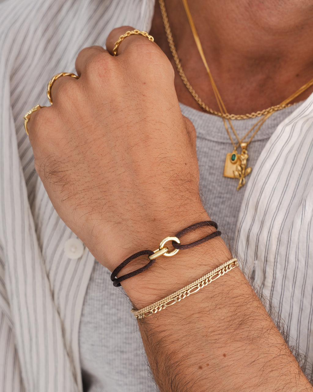 Element Bracelet Gold - Brown