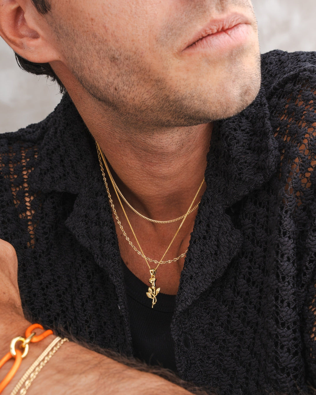 Rose Necklace - Gold