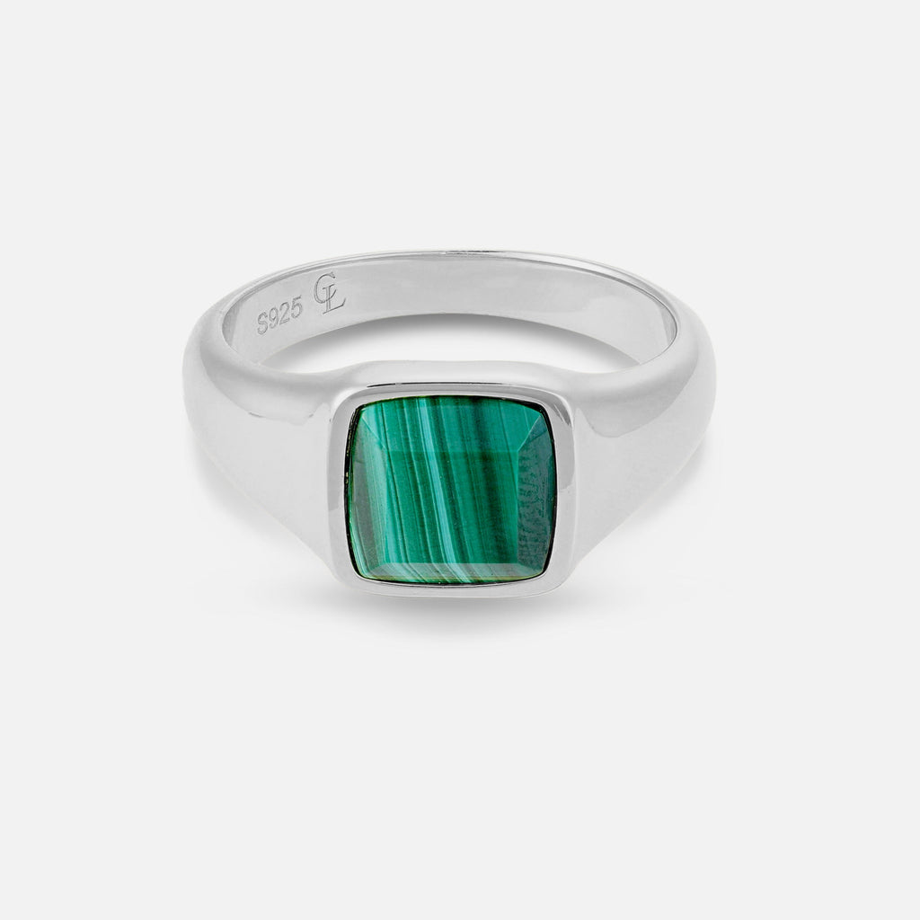 Éire Malachite Ring - Silver