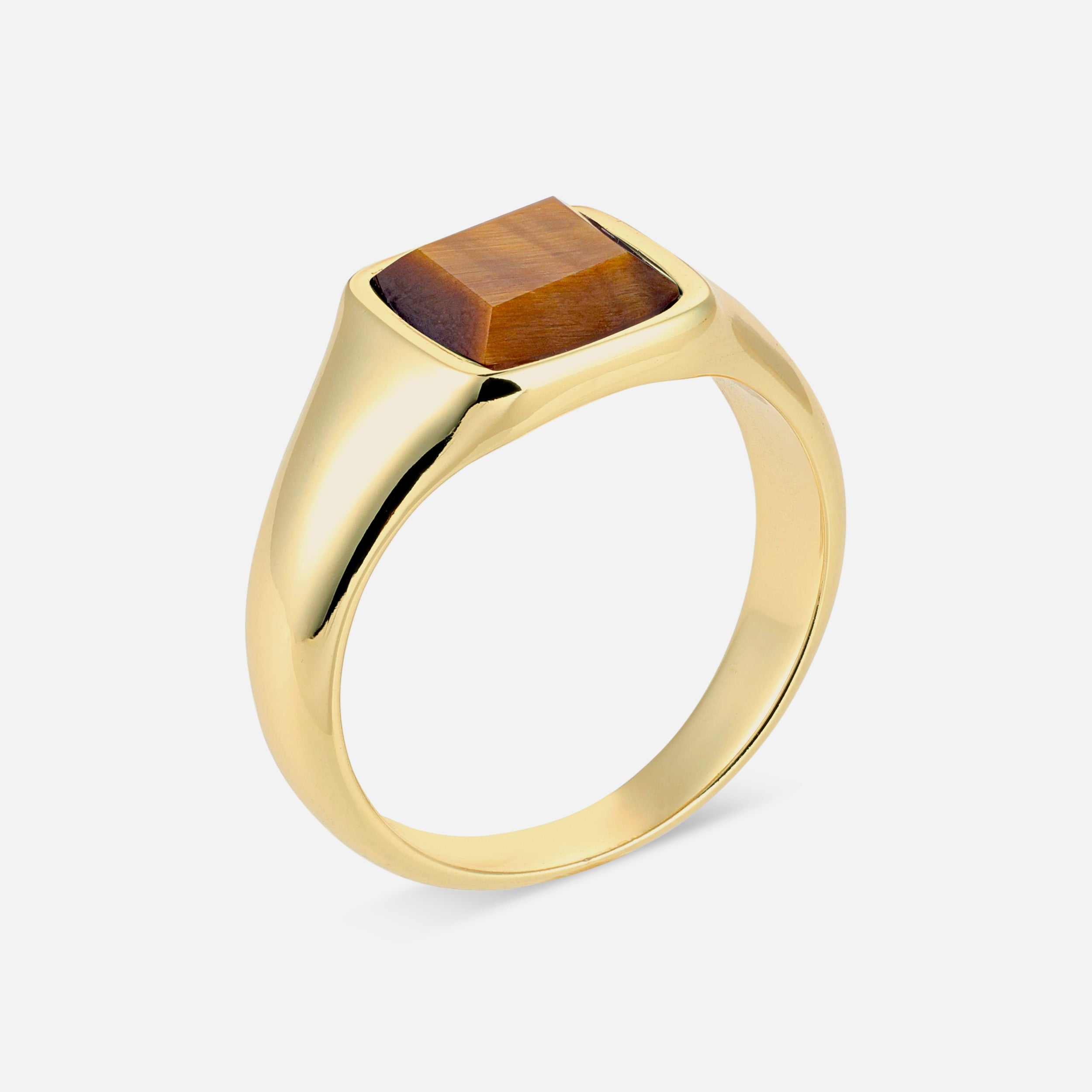 Tiger Eye Ring - Gold