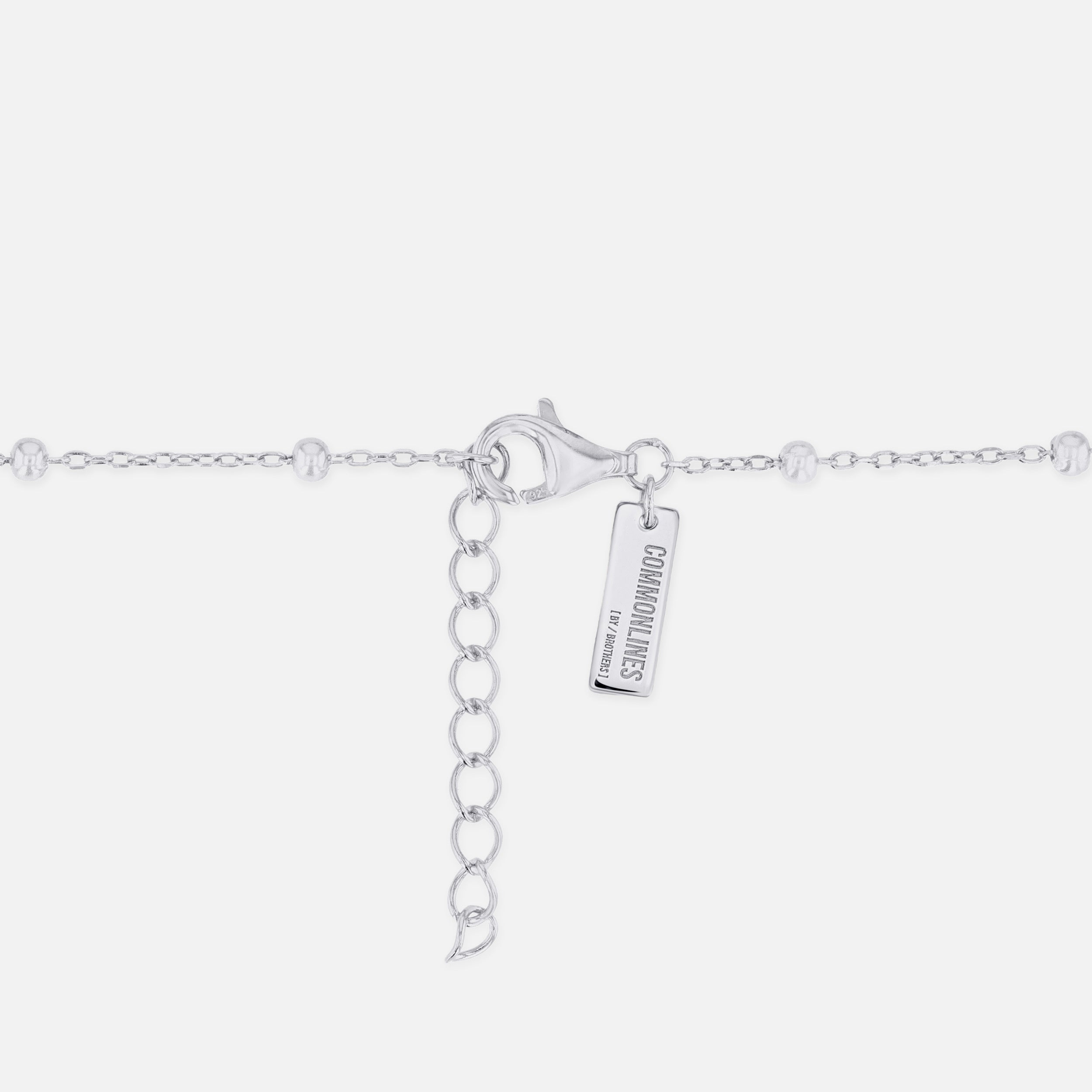 Studded Cross Ball Bracelet - Silver