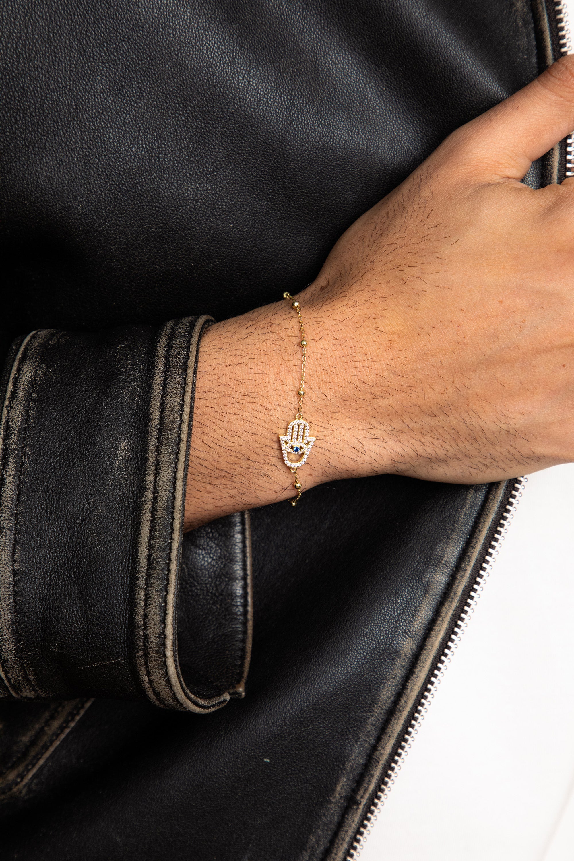 Hamsa Ball Bracelet - Gold