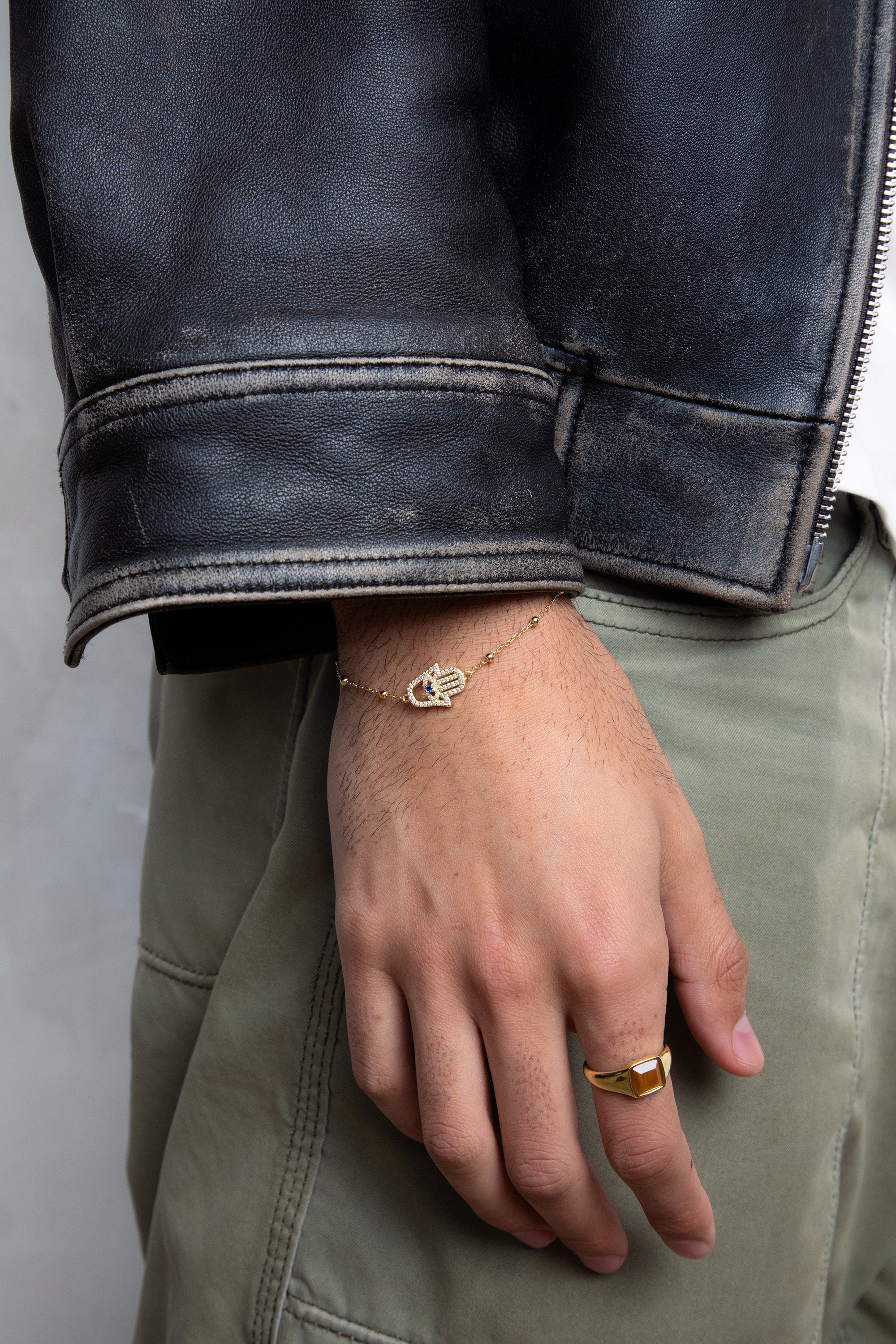 Hamsa Ball Bracelet - Gold