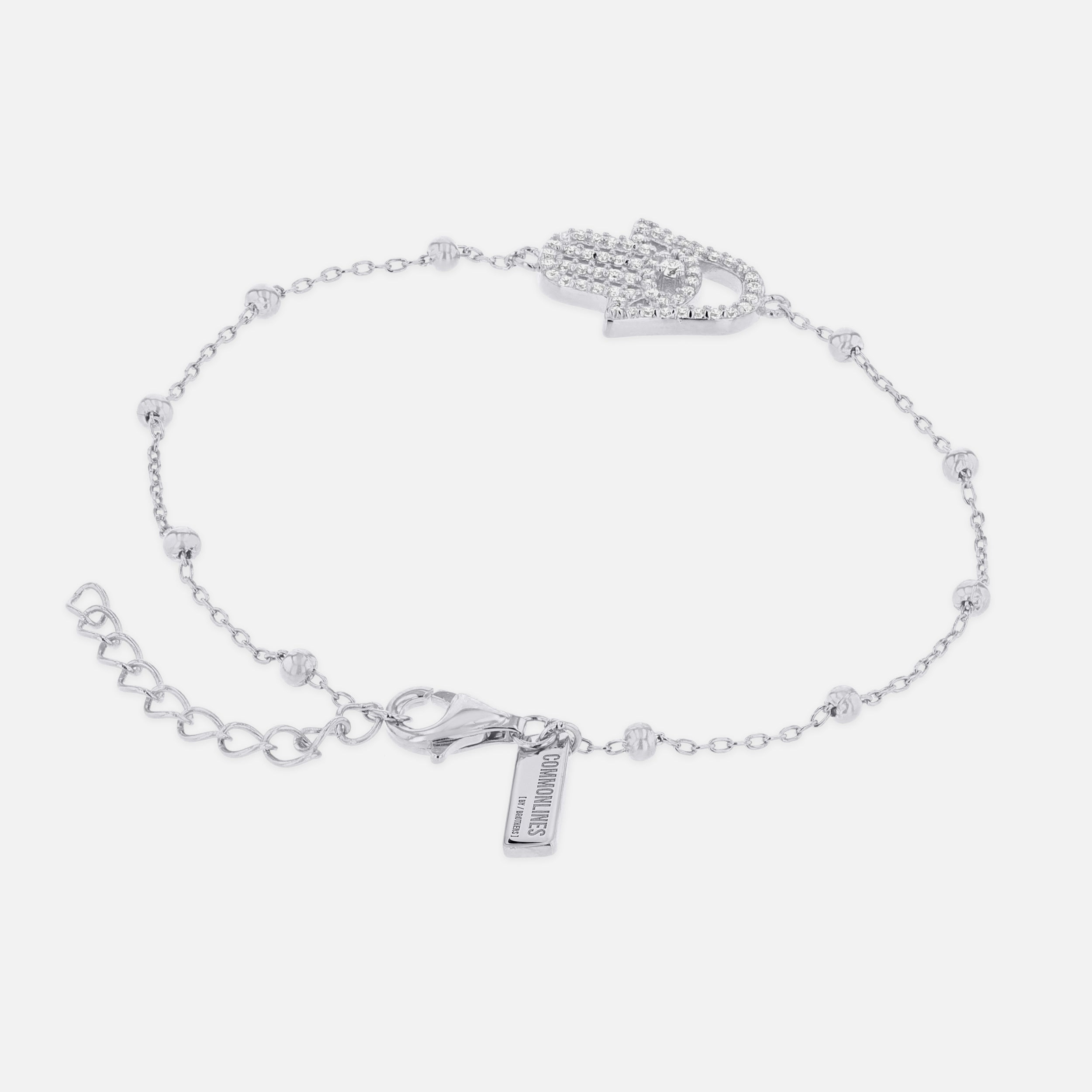 Hamsa Ball Bracelet - Silver