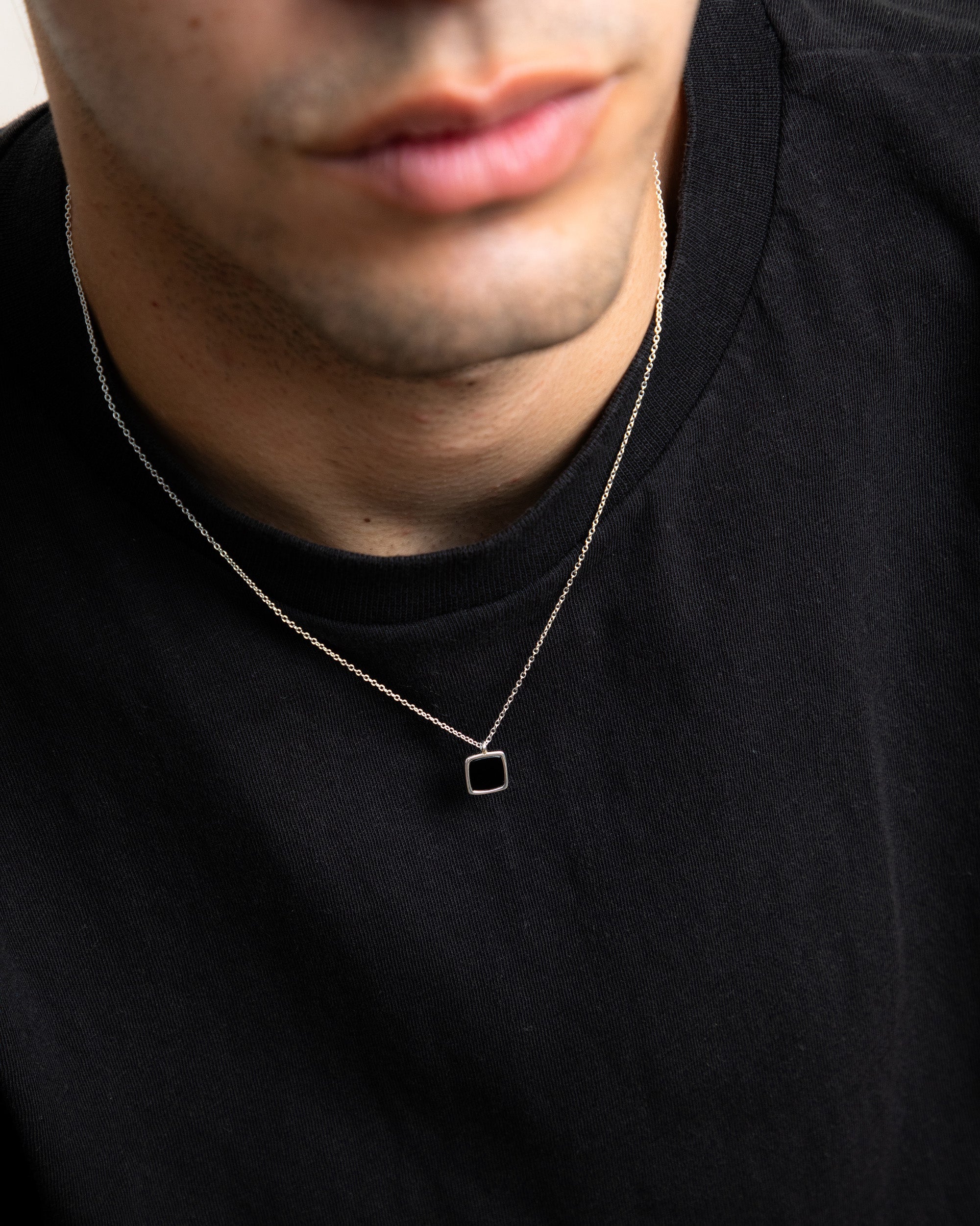 Onyx Pendant - Silver