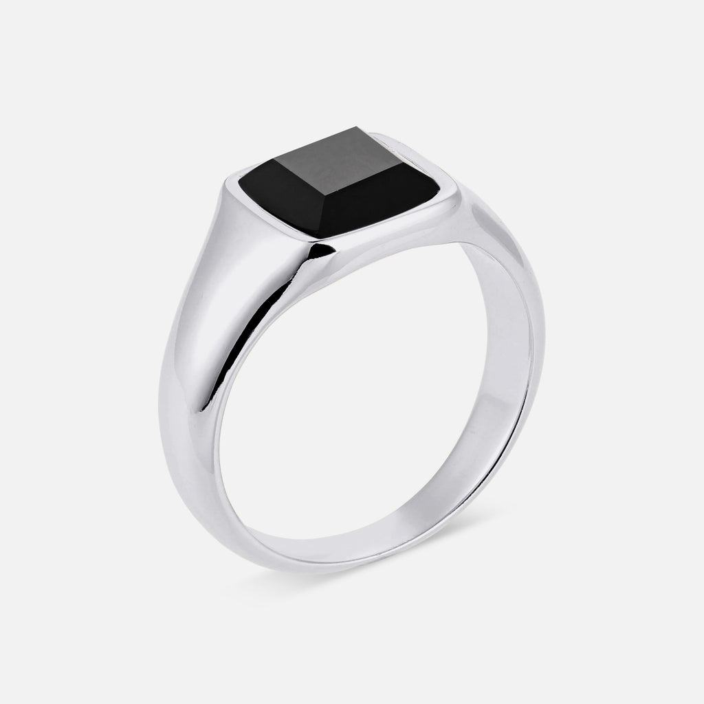Onyx Ring - Silver