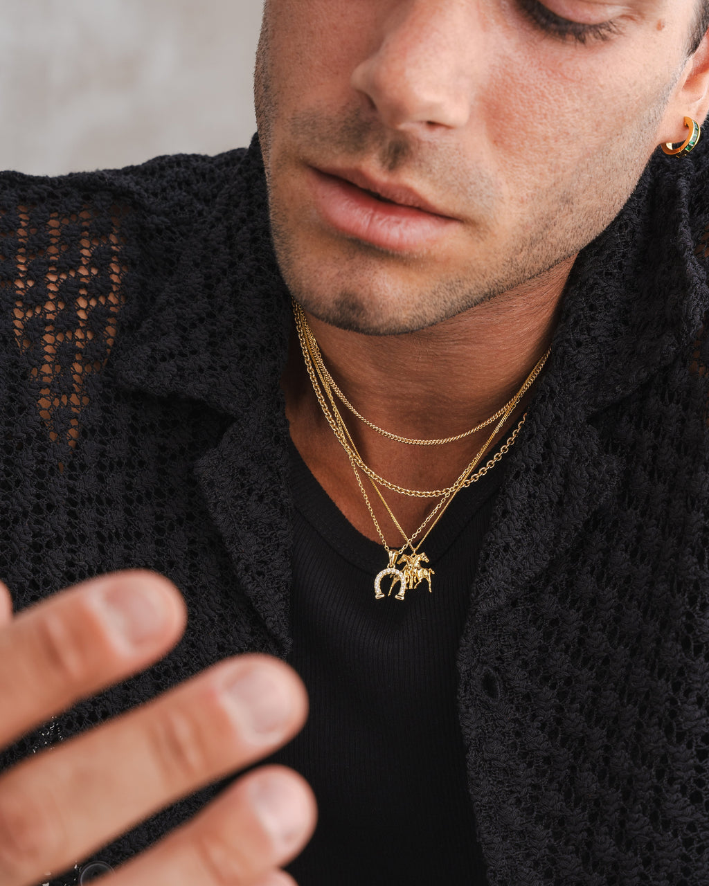 Horse Shoe Pendant - Gold