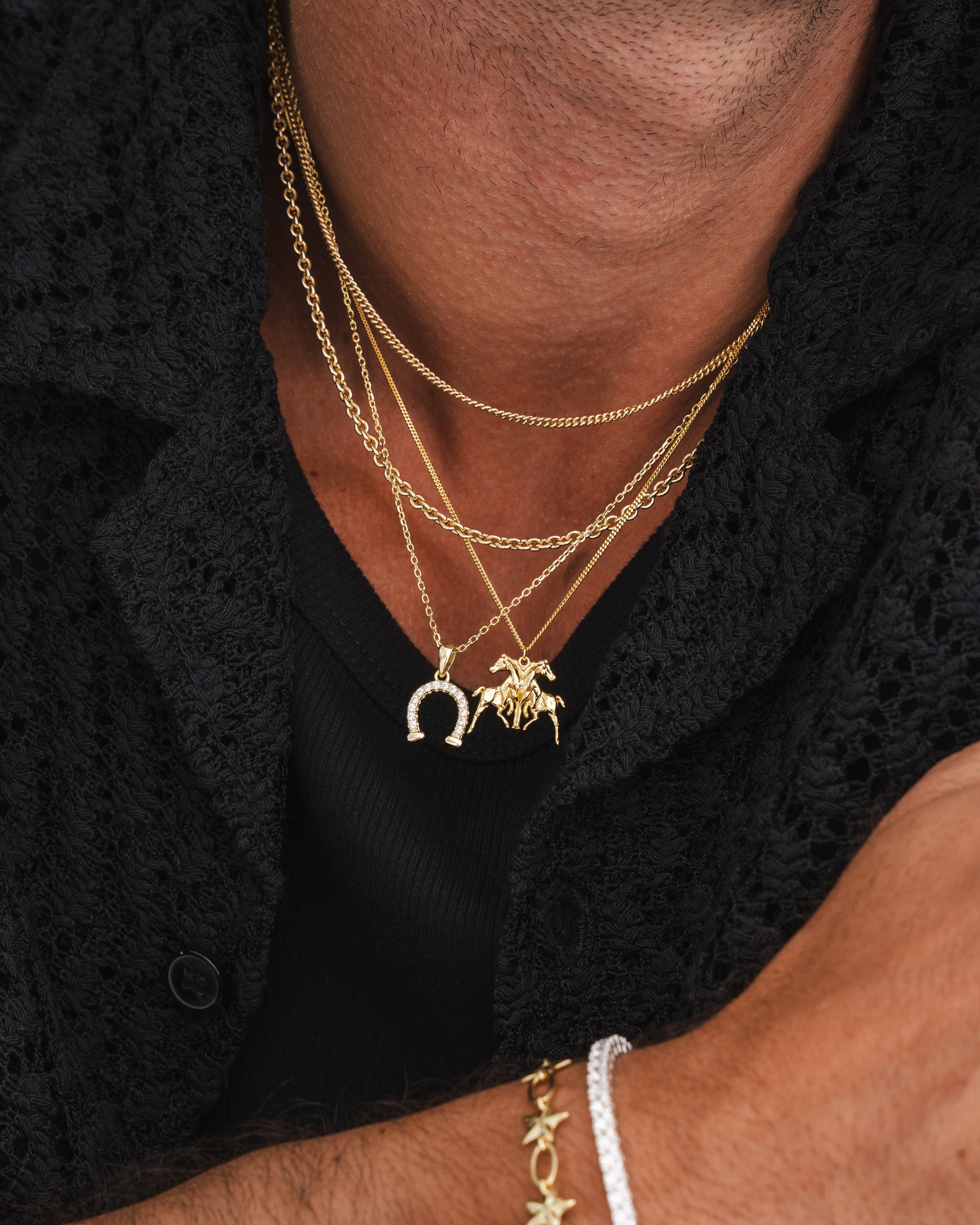 Horse Shoe Pendant - Gold