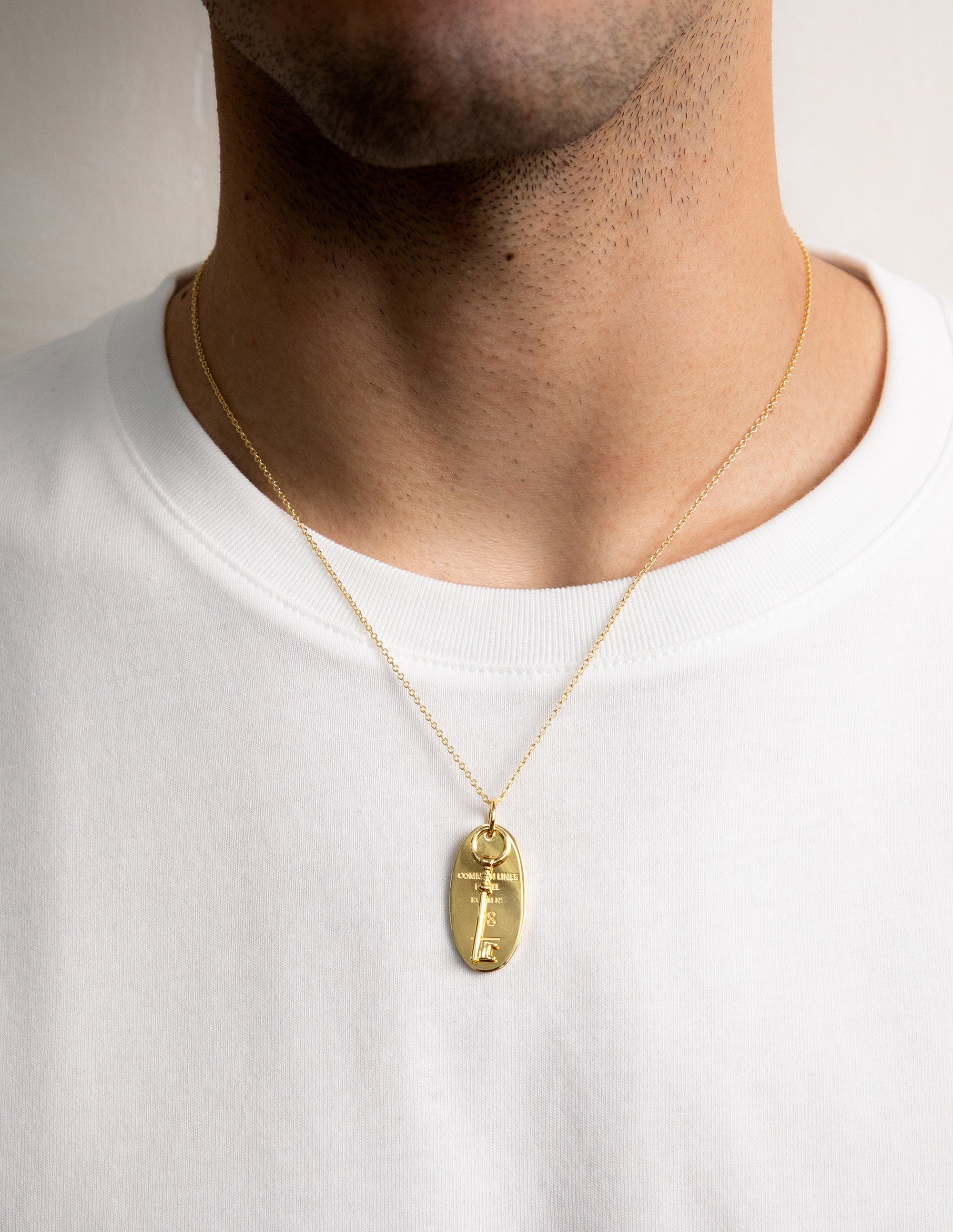Room Key Pendant - Gold