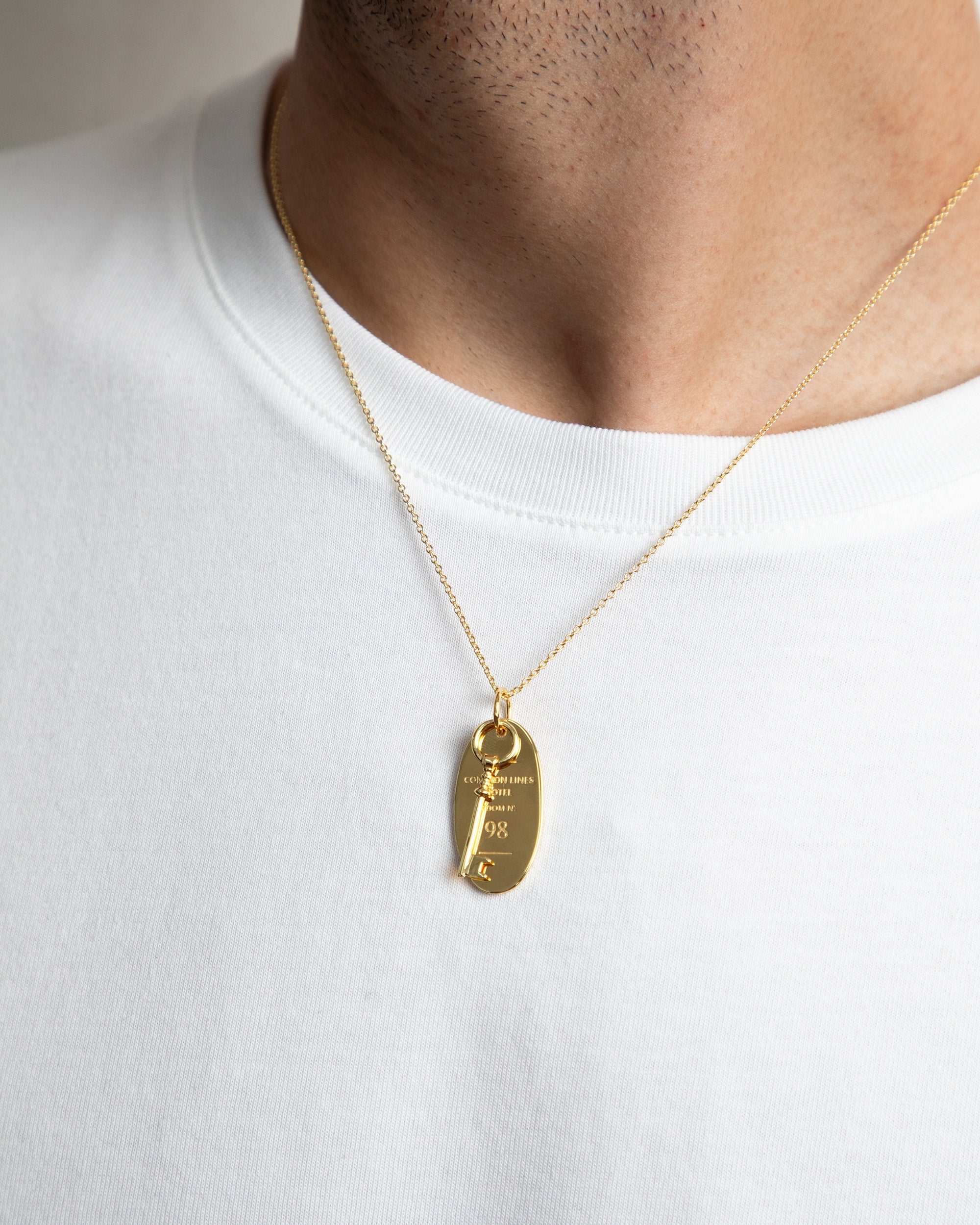 Room Key Pendant - Gold