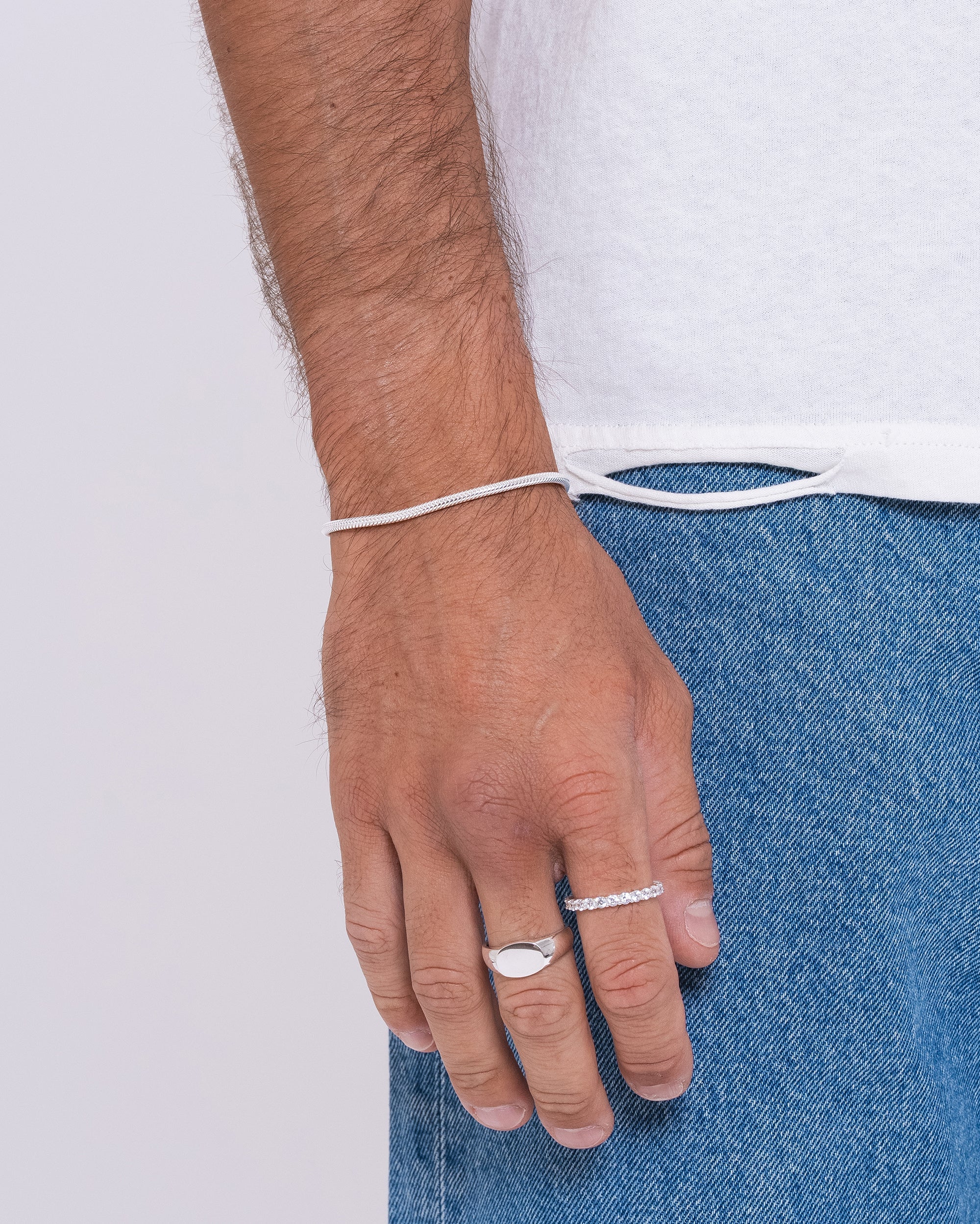 Snake Chain Bracelet - Silver