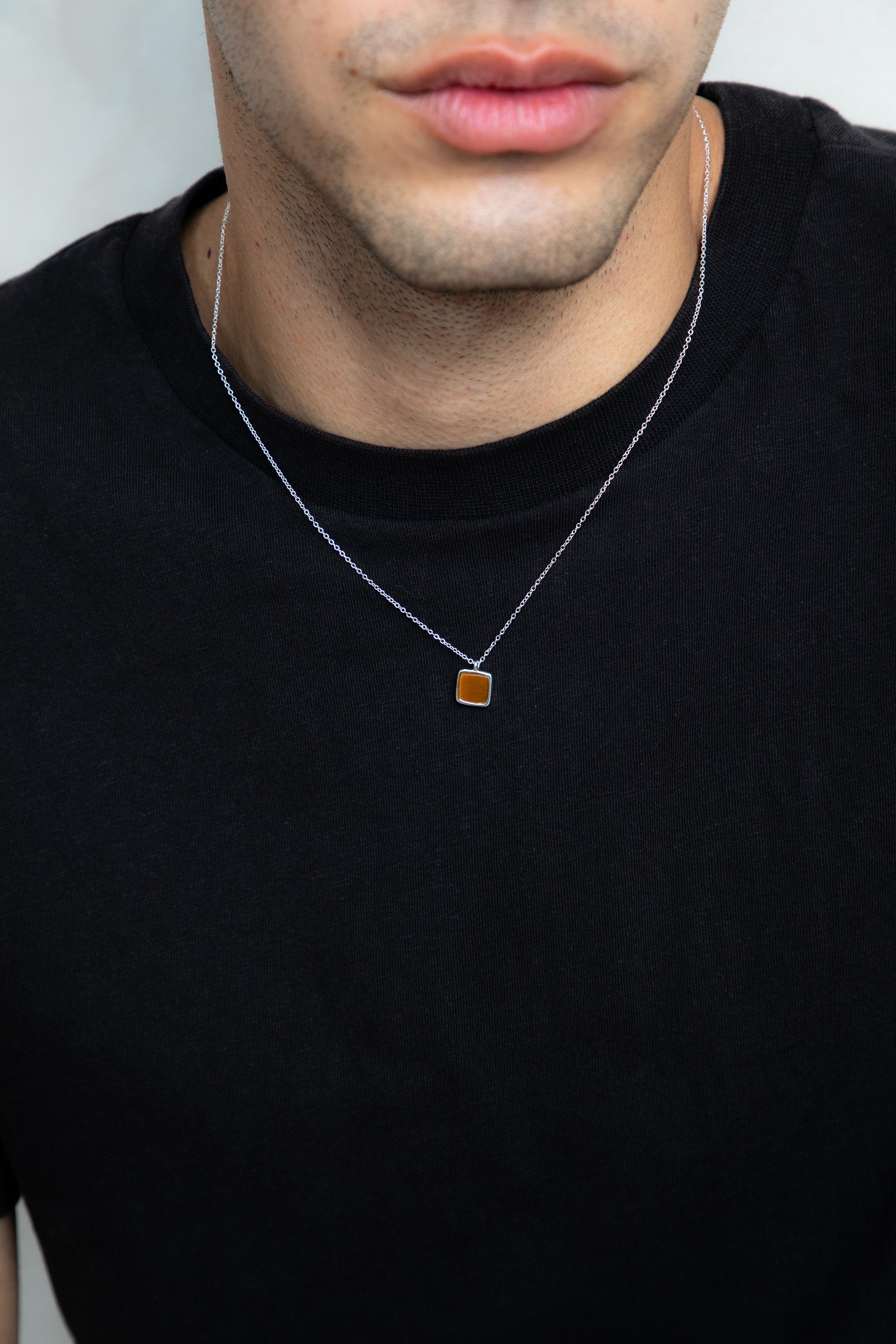 Tiger Eye Pendant - Silver