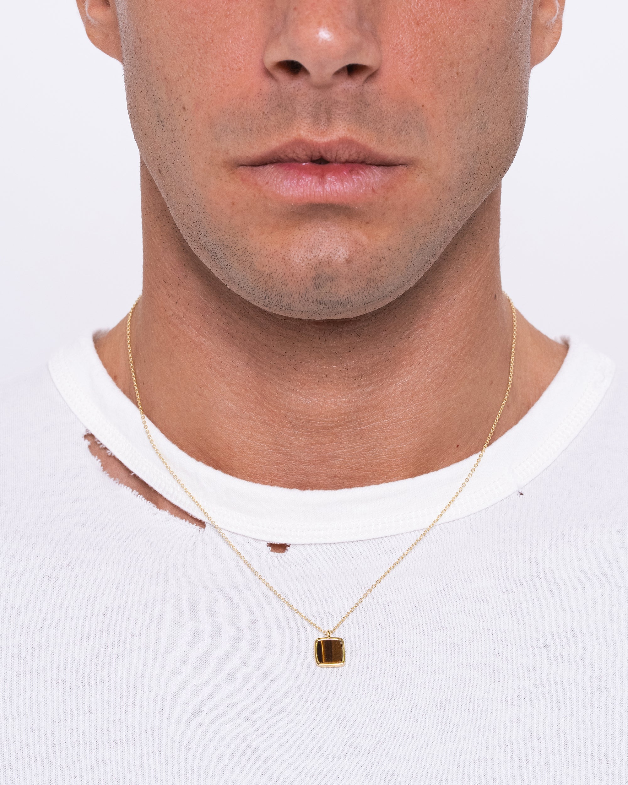 Tiger Eye Pendant - Gold