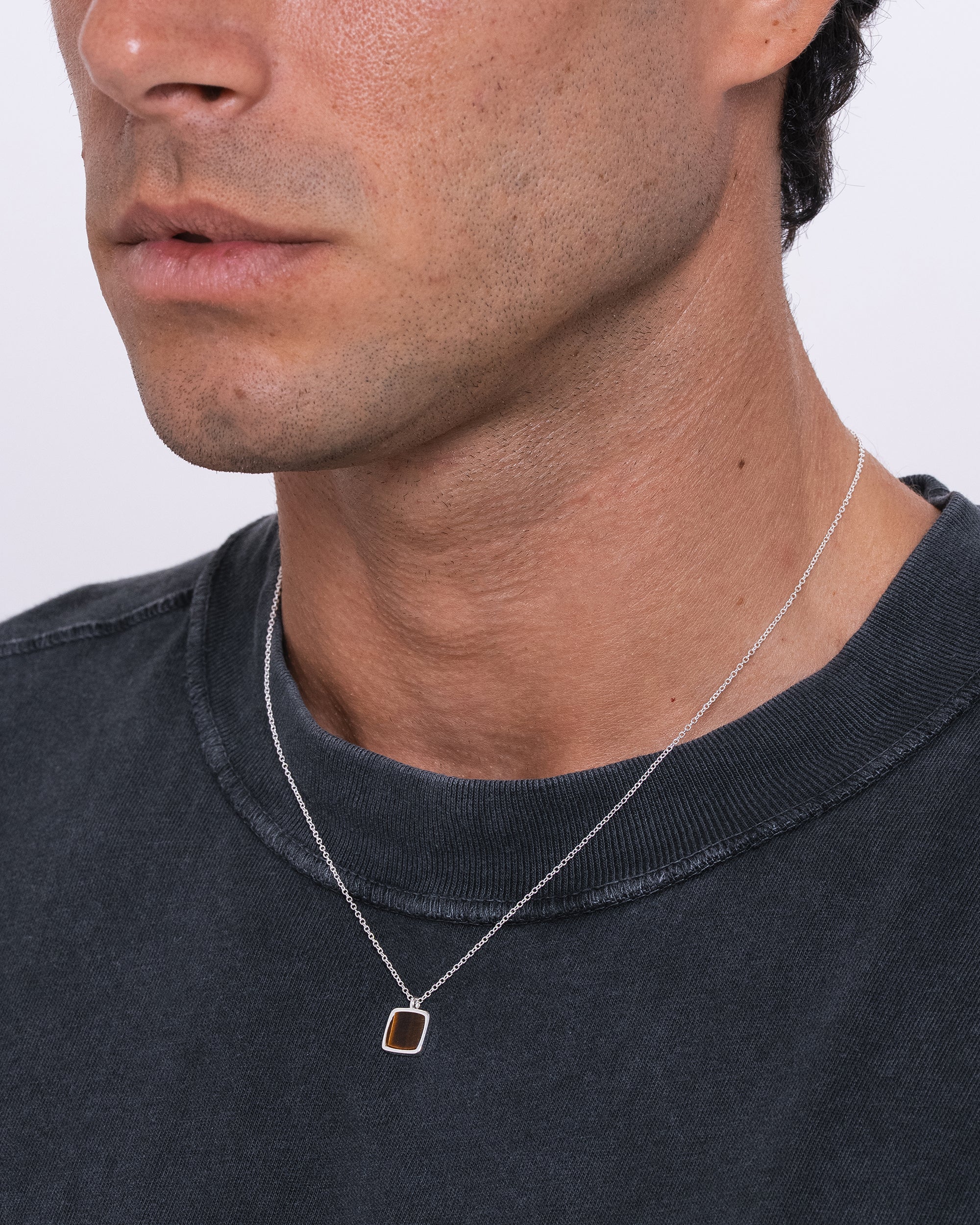 Tiger Eye Pendant - Silver