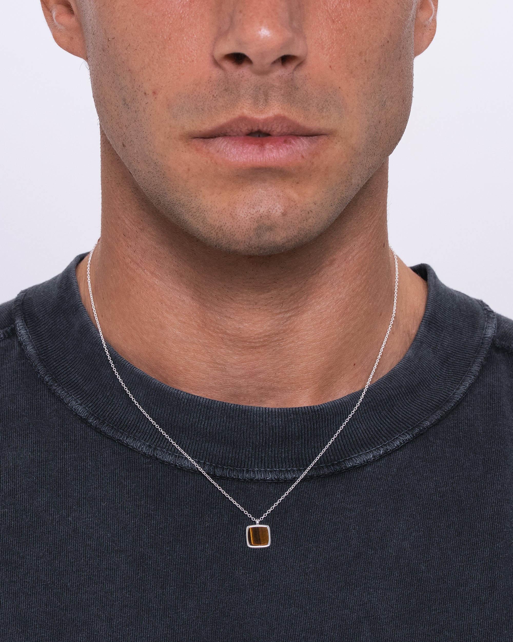 Tiger Eye Pendant - Silver