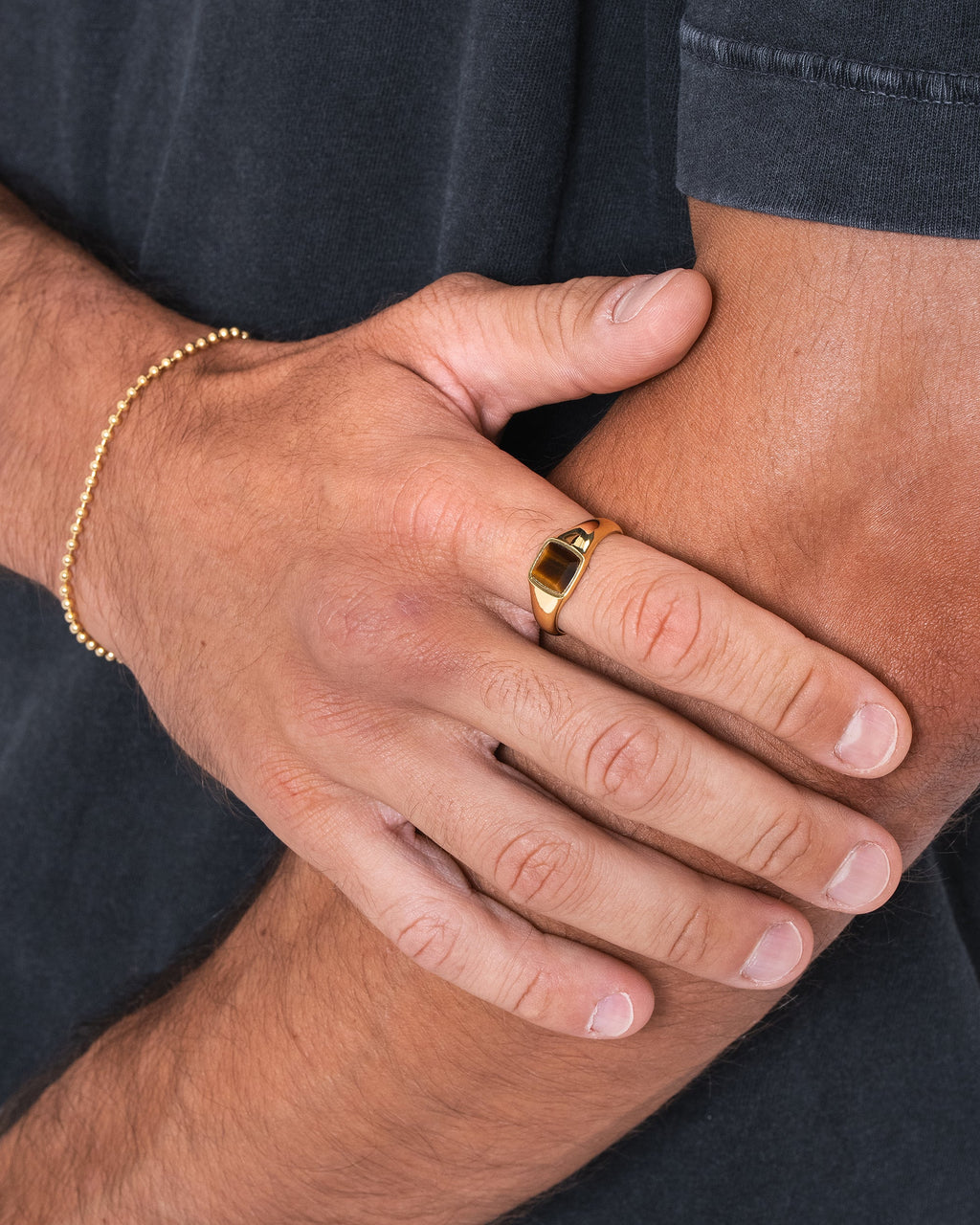 Tiger Eye Ring - Gold