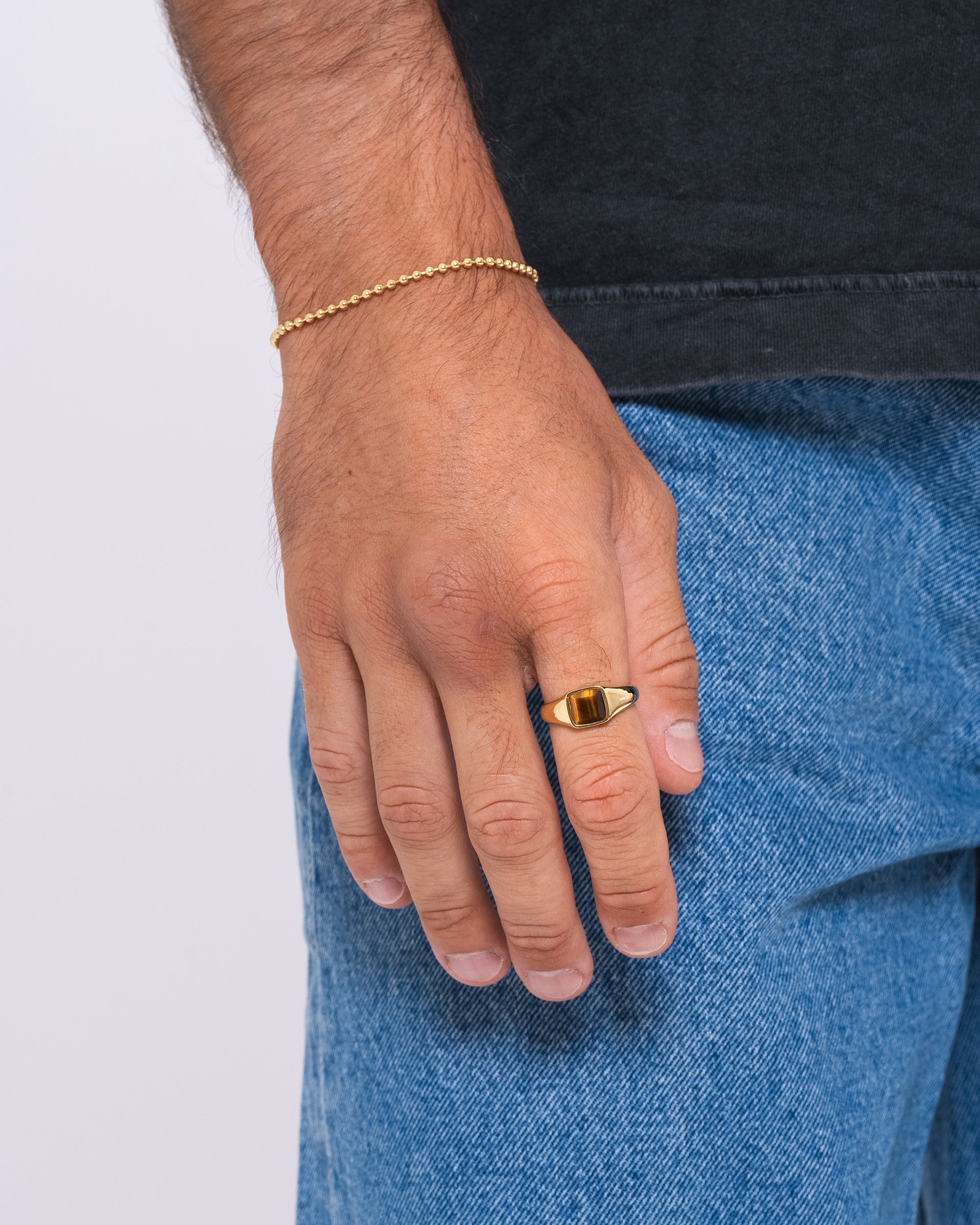 Tiger Eye Ring - Gold