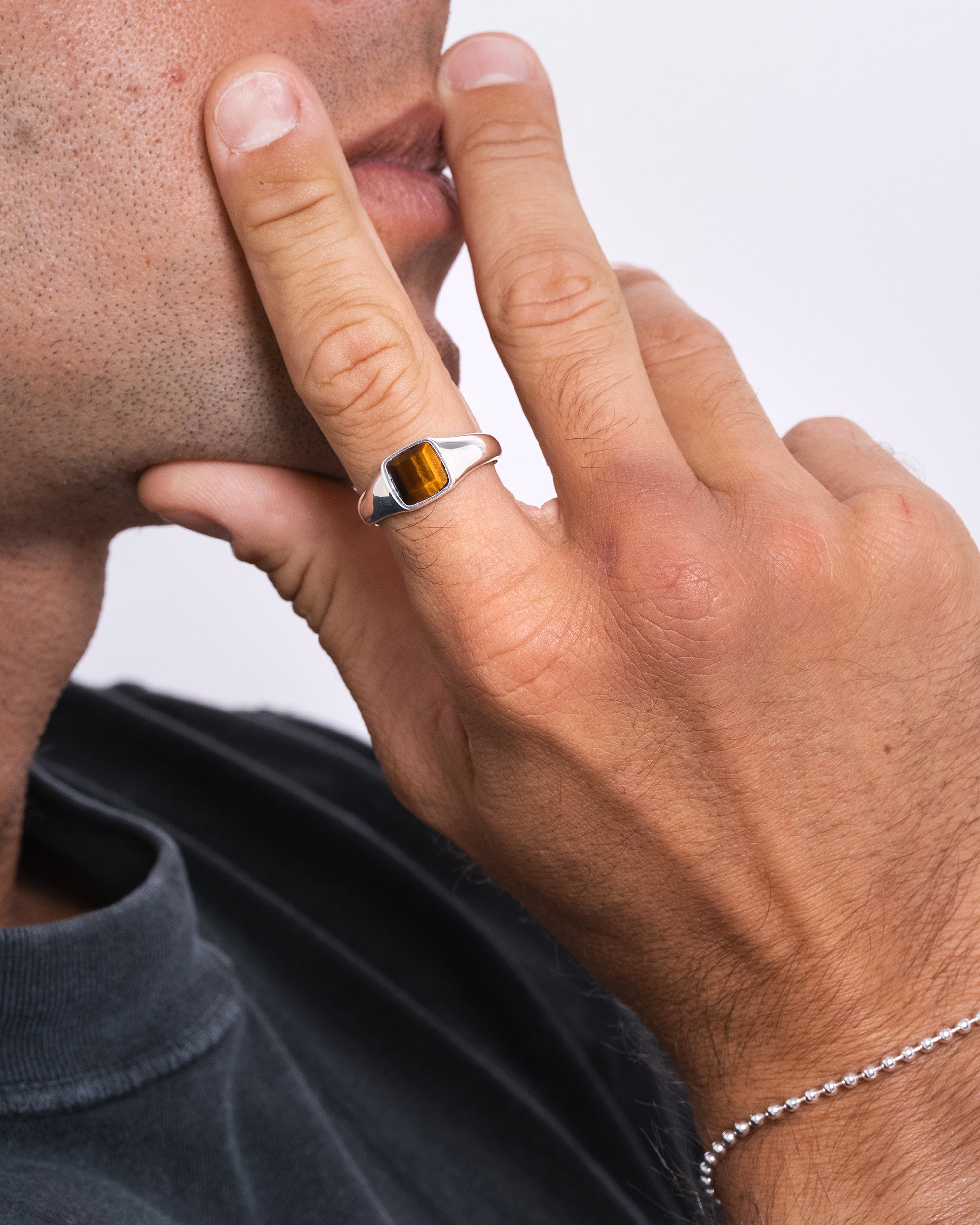 Tiger Eye Ring - Silver