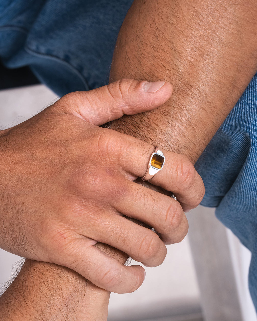 Tiger Eye Ring - Silver
